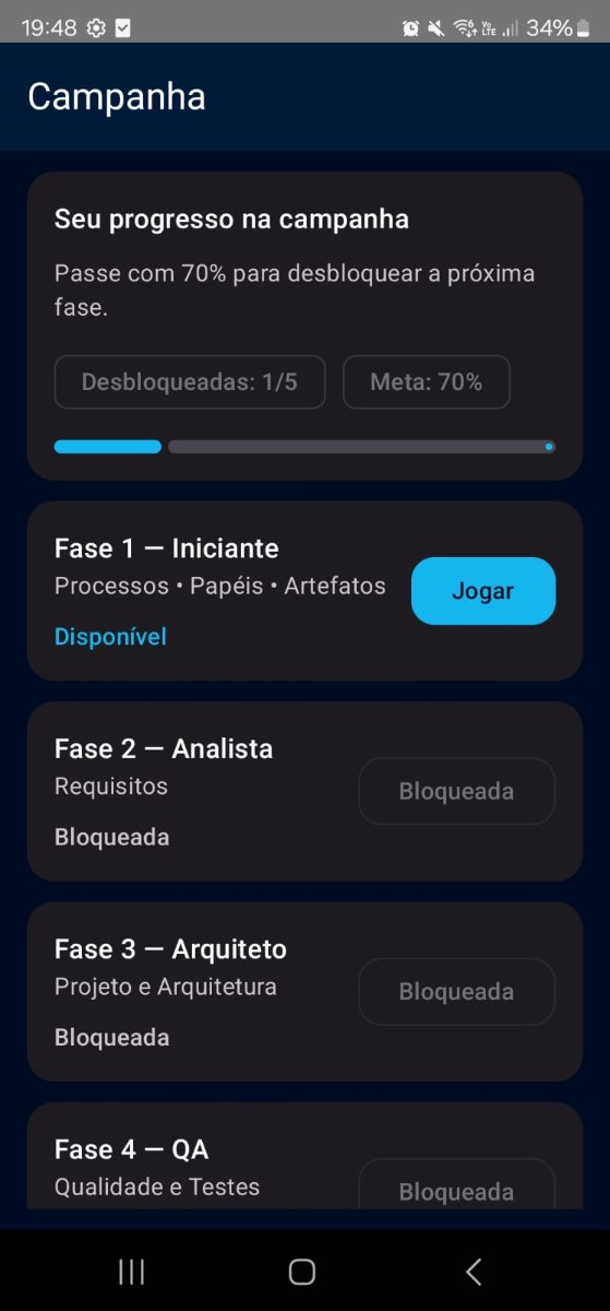 Fases e Desafios do EngSoftGame