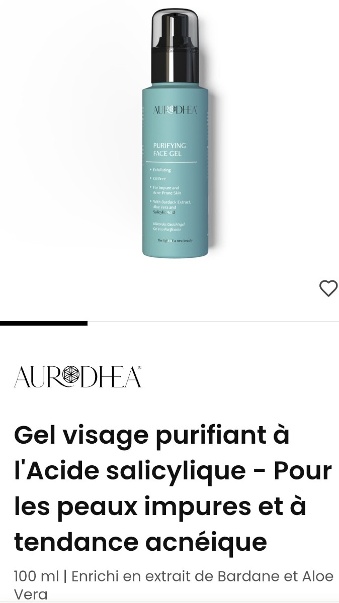 Gel visage purifiant à l'Acide salicylique