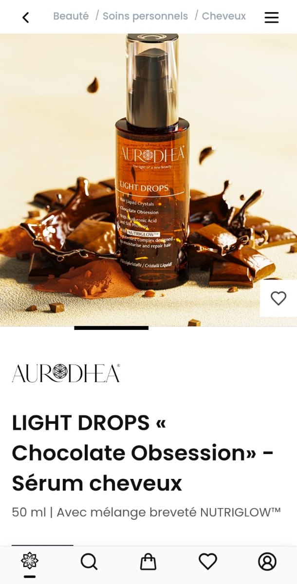 LIGHT DROPS « Chocolate Obsession» - Sérum cheveux