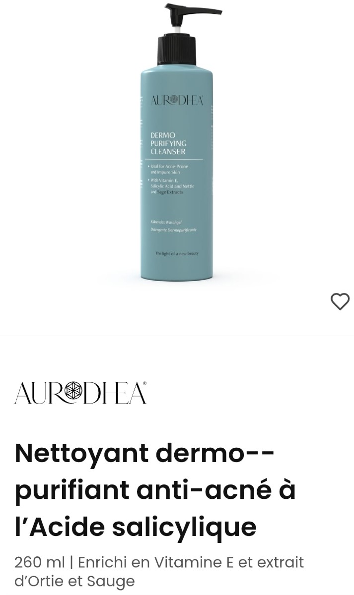 Nettoyant dermo-purifiant anti-acné à l'Acide salicylique