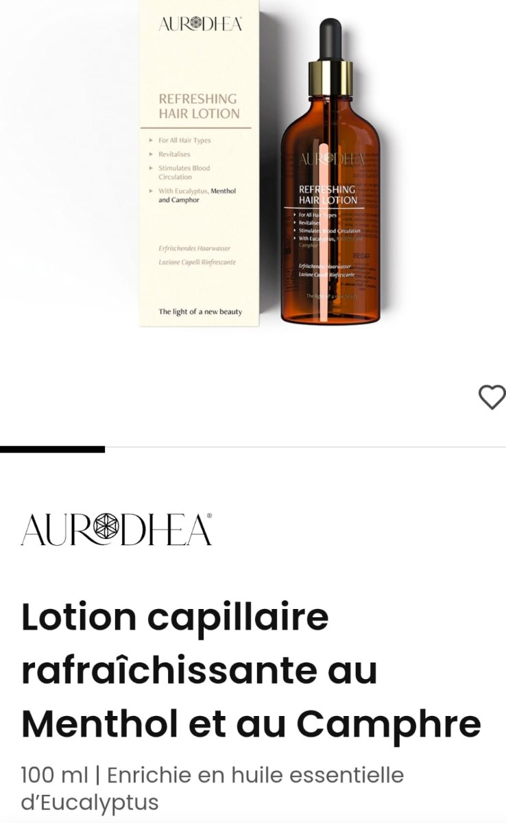 Lotion capillaire rafraîchissante au Menthol et au Camphre