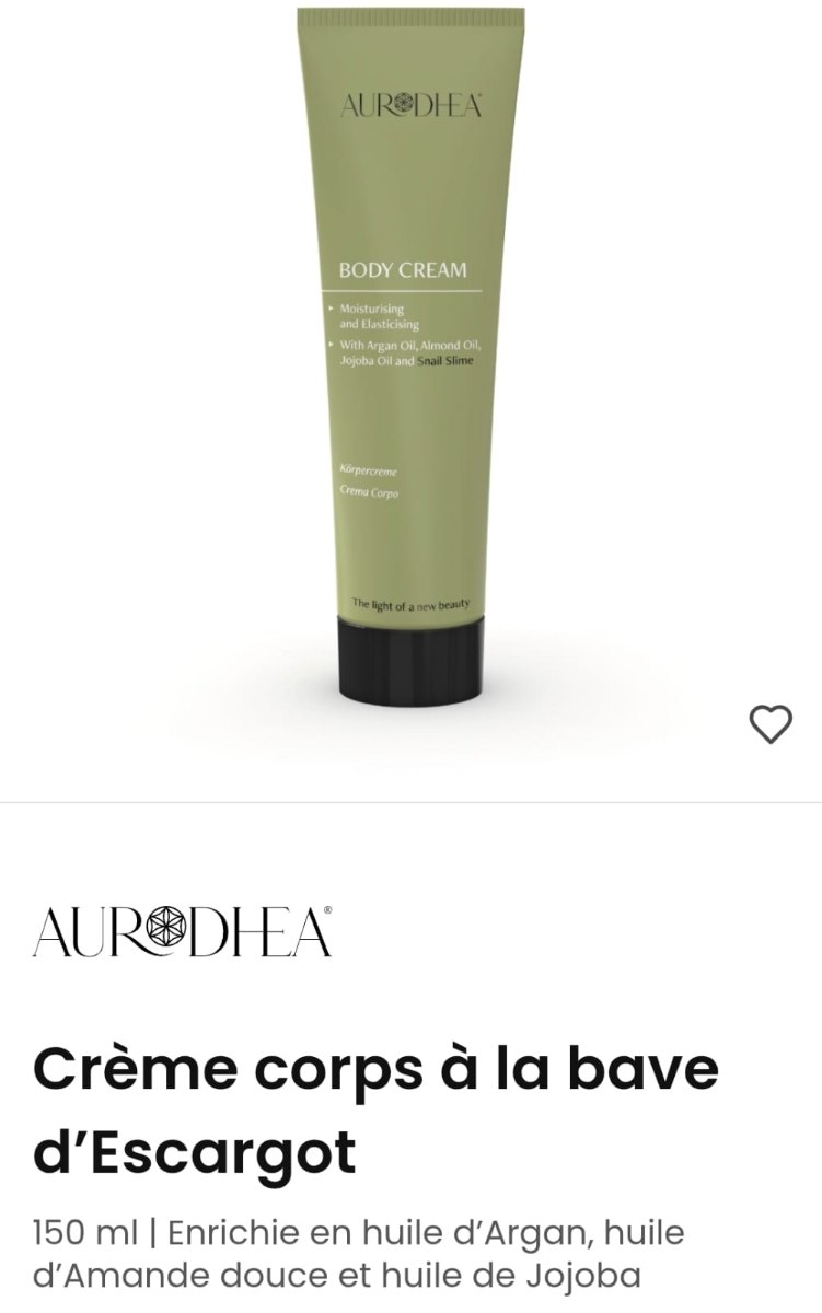 Crème corps à la bave d'Escargot