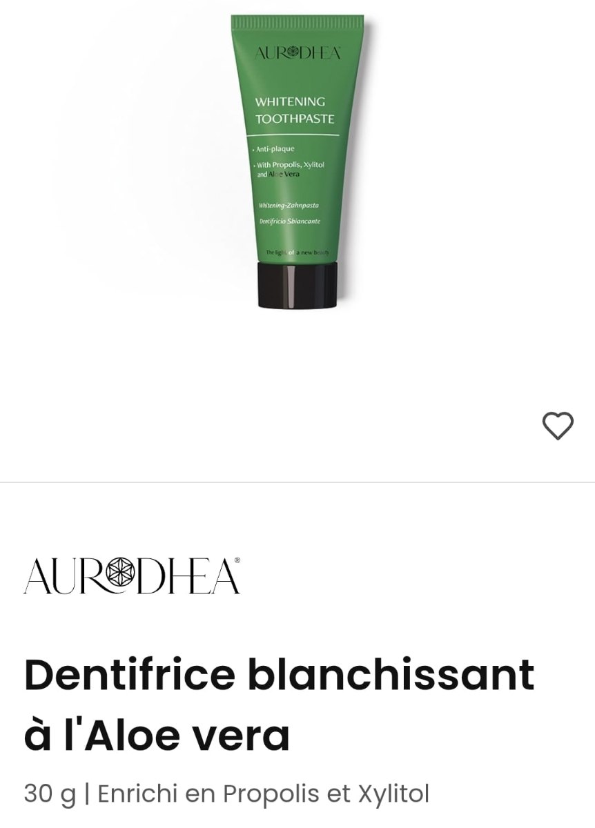 Dentifrice blanchissant à l'Aloe vera