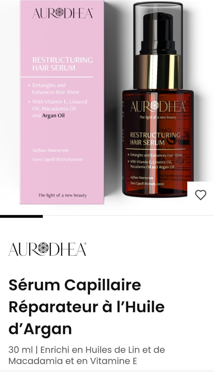 Sérum Capillaire Réparateur à l'Huile d'Argan