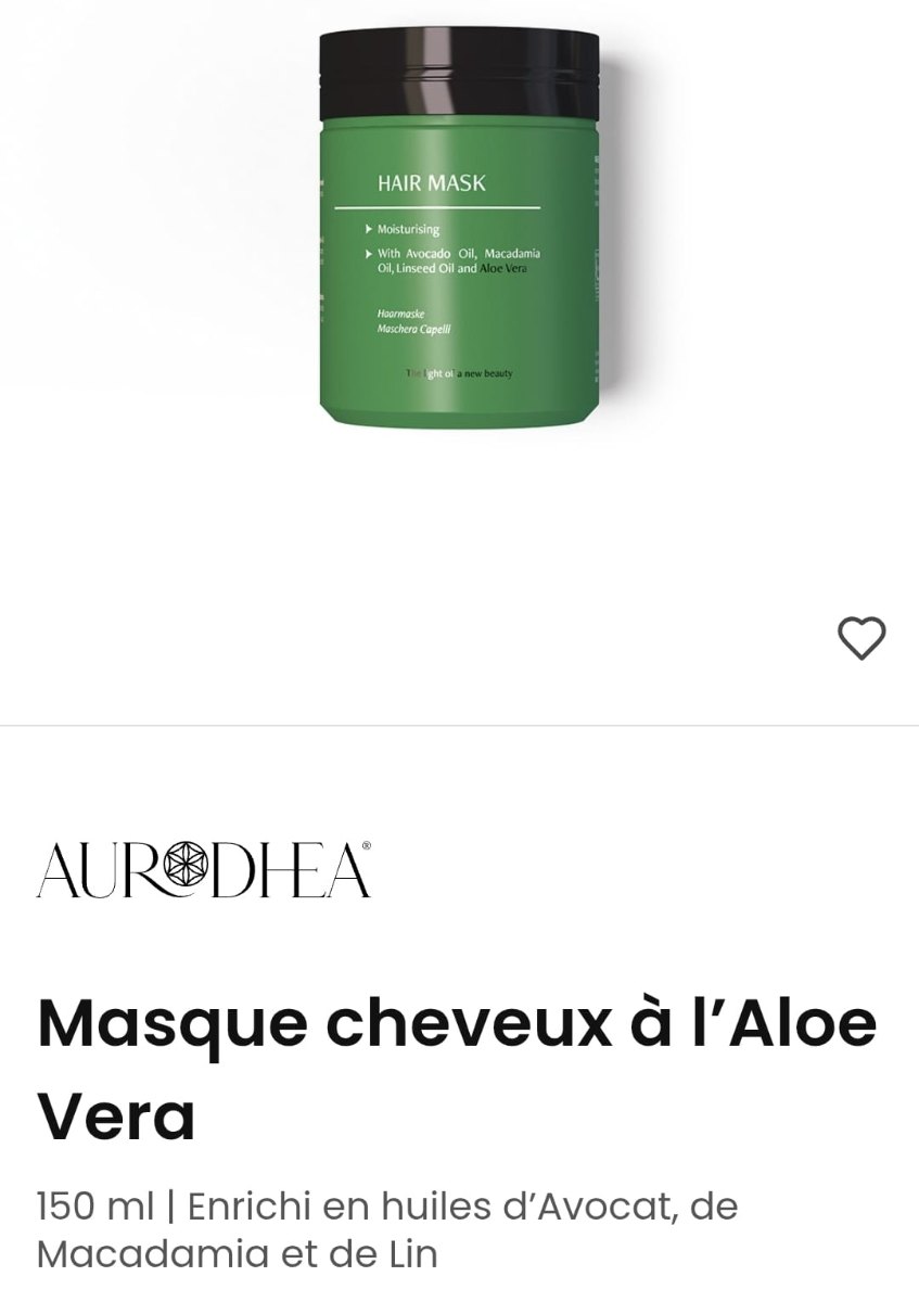 Masque cheveux à l'Aloe Vera