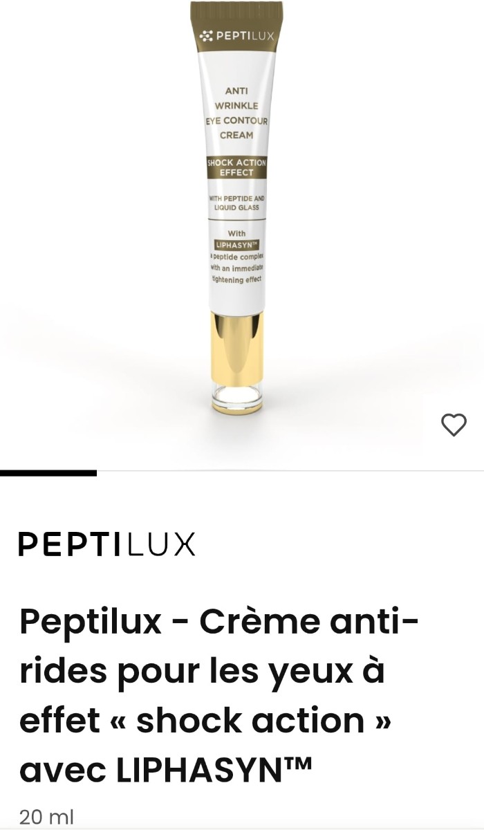 Peptilux - Crème anti-rides pour les yeux à effet « shock action » avec LIPHASYN™