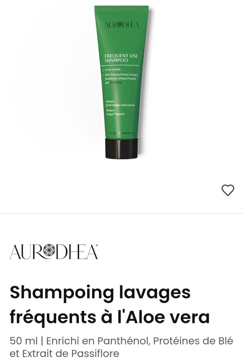 Shampoing lavages fréquents à l'Aloe vera