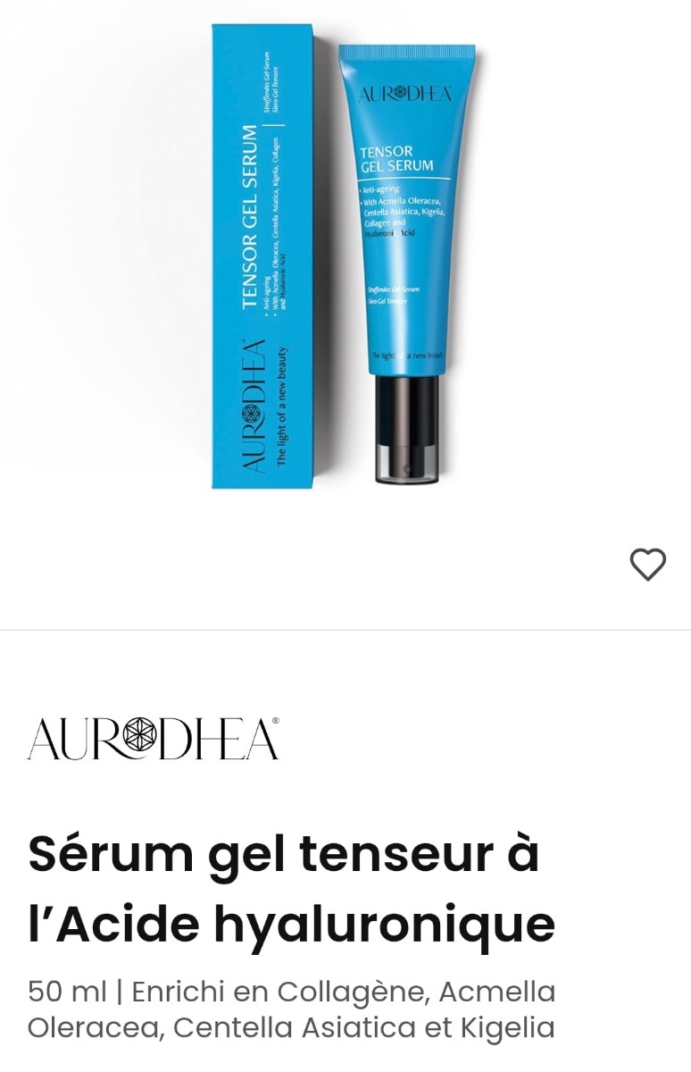 Sérum gel tenseur à l'Acide hyaluronique