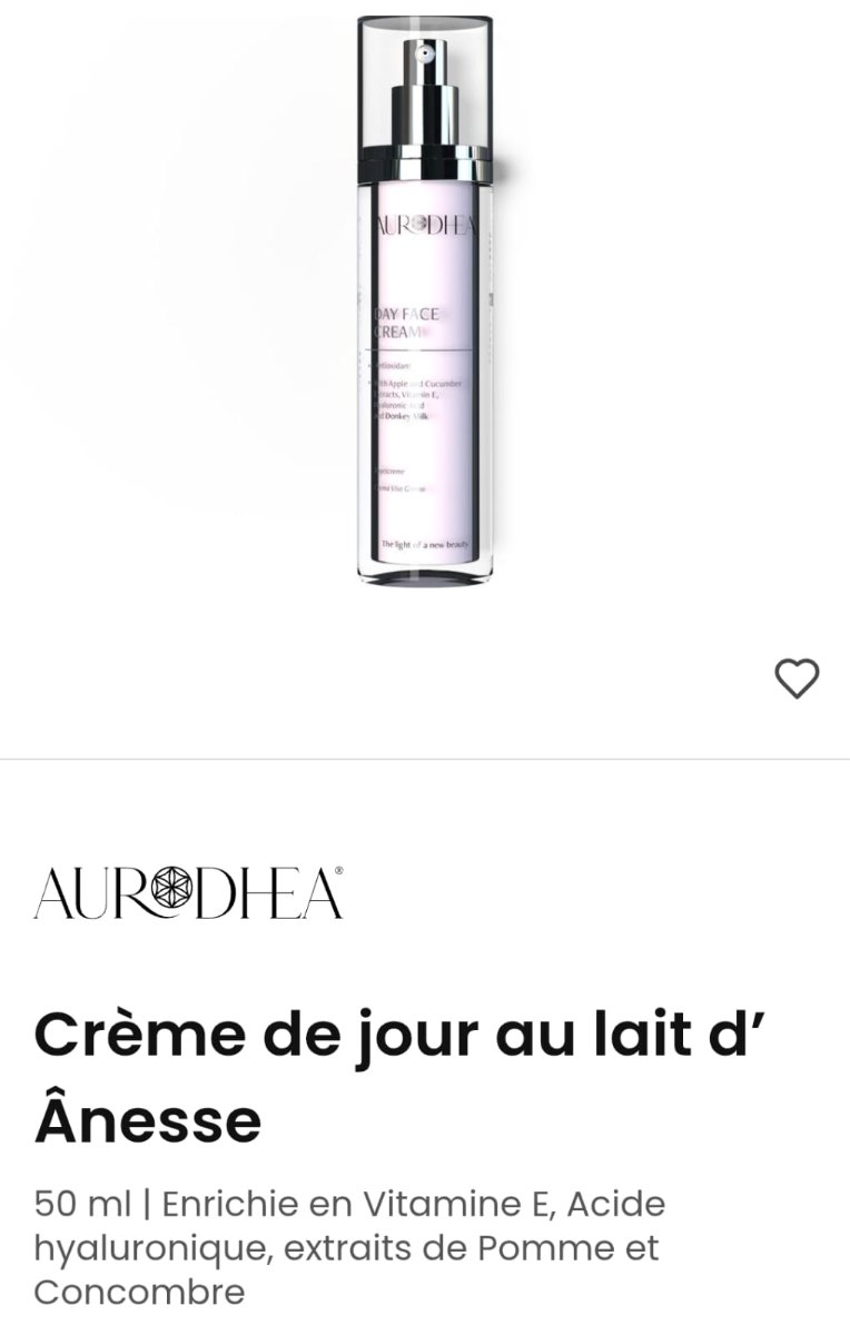 Crème de jour au lait d'Ânesse