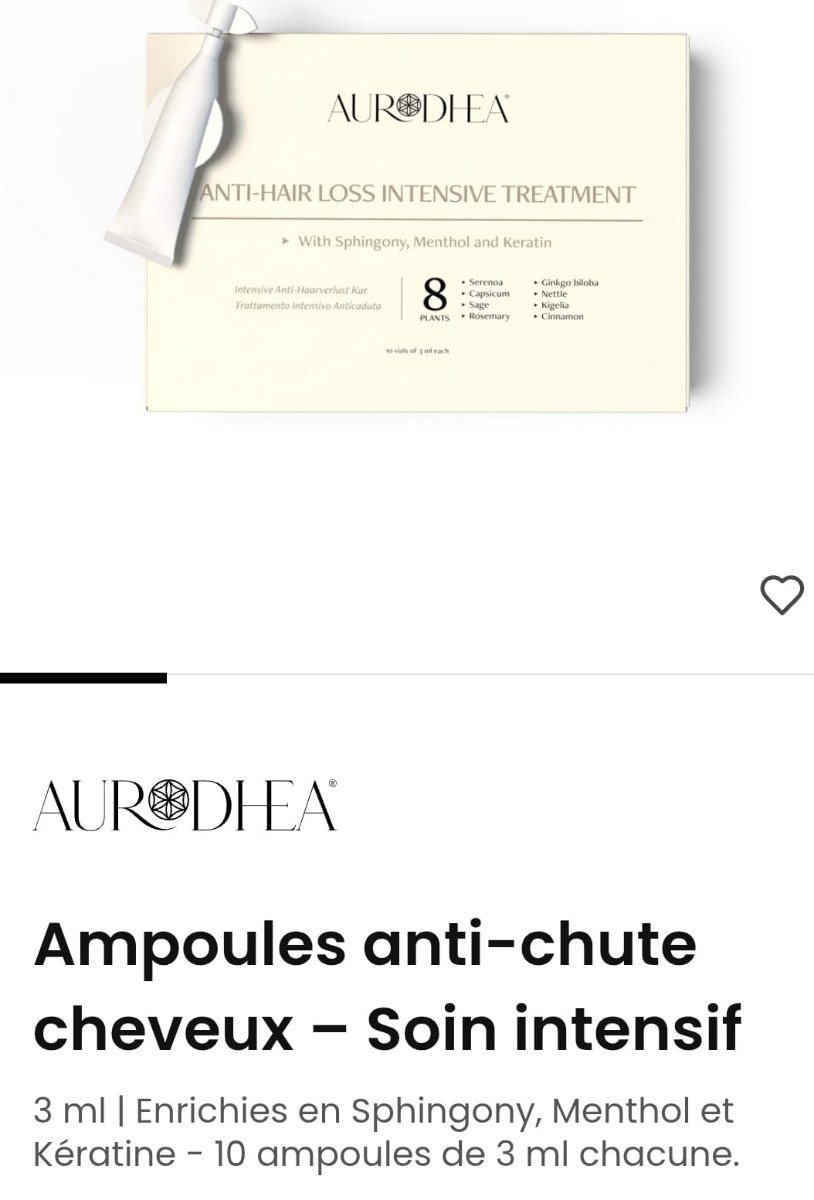 Ampoules anti-chute cheveux - Soin intensif