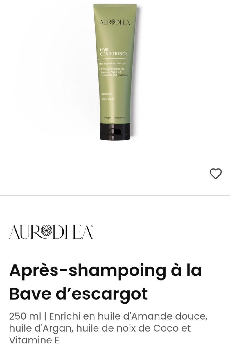 Après-shampoing à la Bave d'escargot