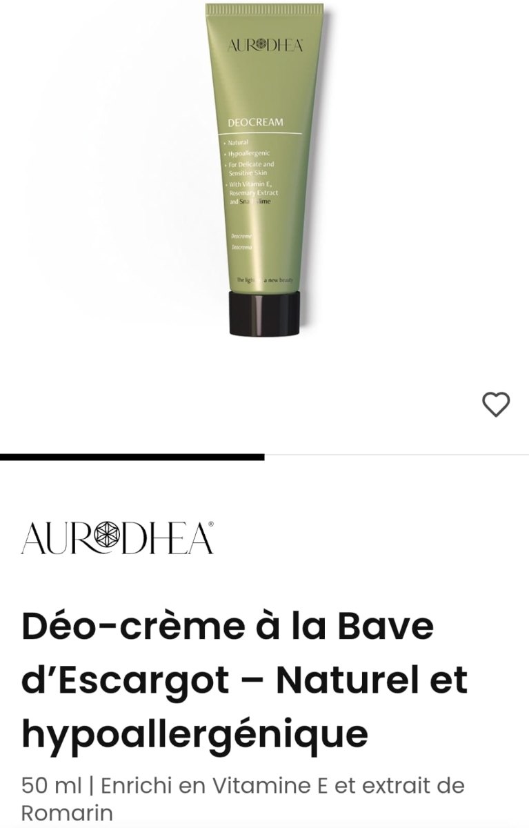 Déo-crème à la Bave d'Escargot