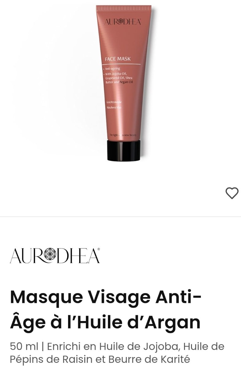 Masque Visage Anti-Âge à l'Huile d'Argan