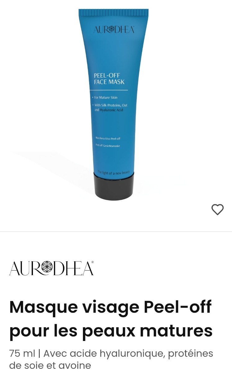 Masque visage Peel-off pour les peaux matures