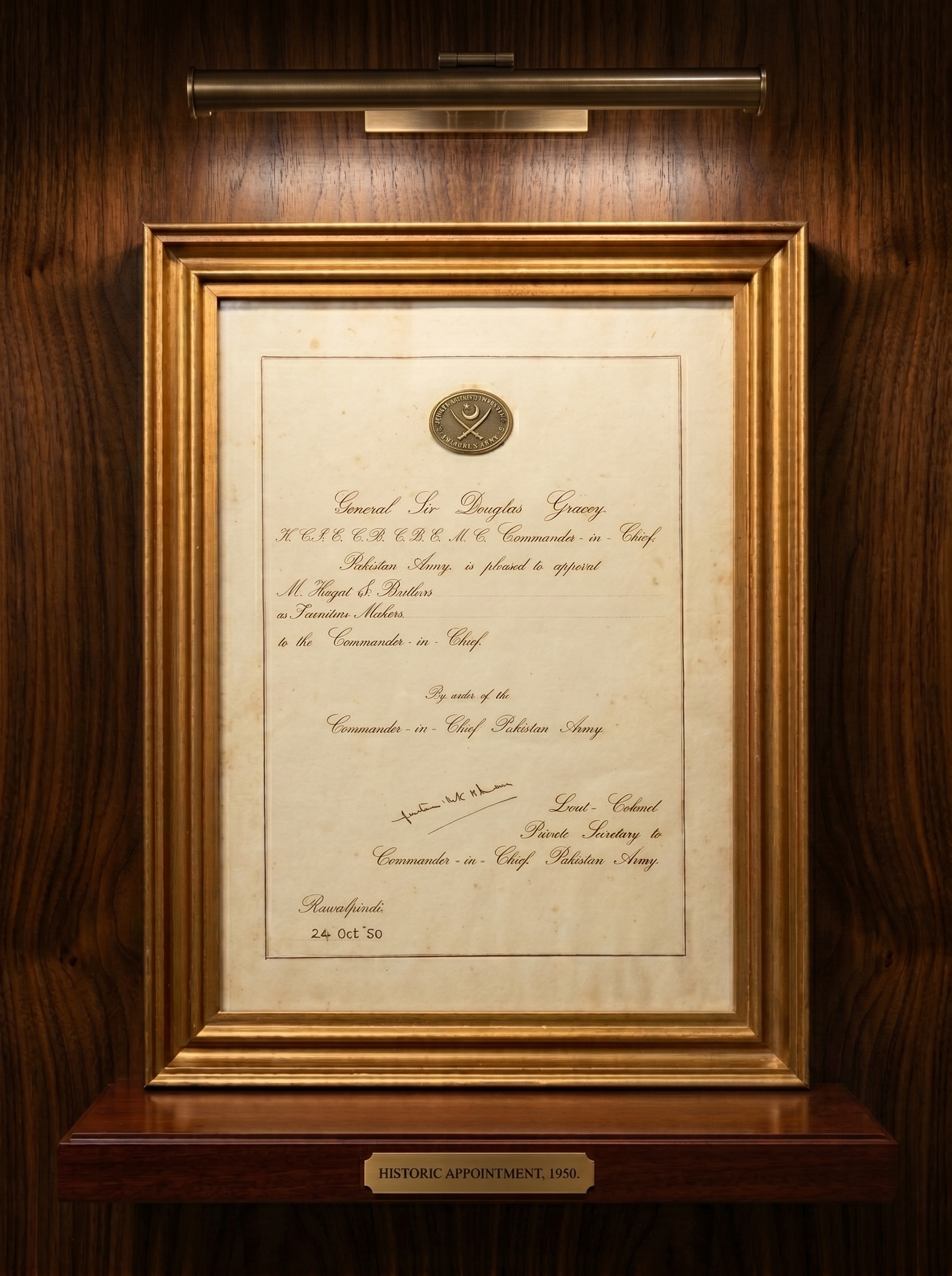 Official Cabinet Makers to Sir Douglas Gracey