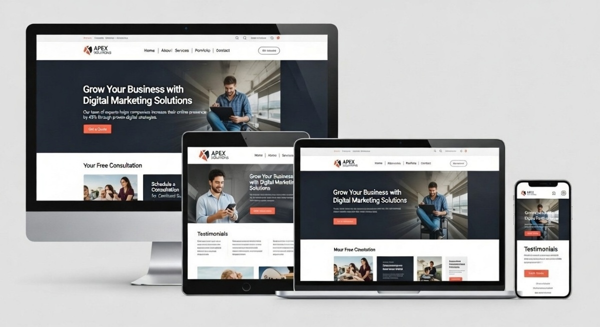 Portfolio showcase of responsive websites for Canadian businesses