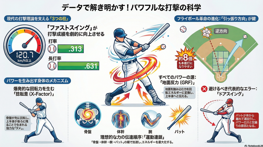 データで解き明かす！パワフルな打撃の科学 - 現代の打撃理論を支える3つの柱とメカニズム