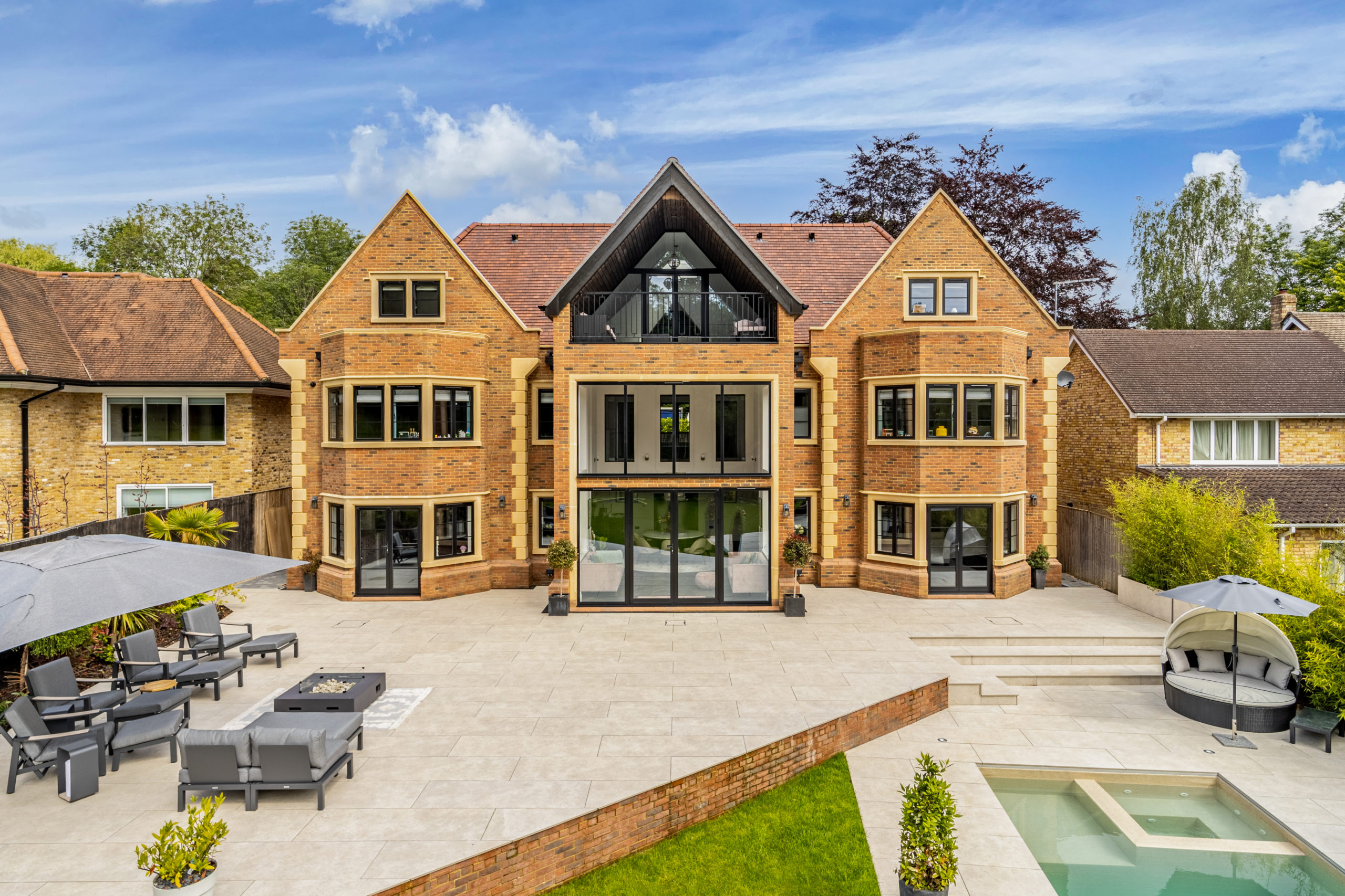Home automation installers at work in a luxury London property