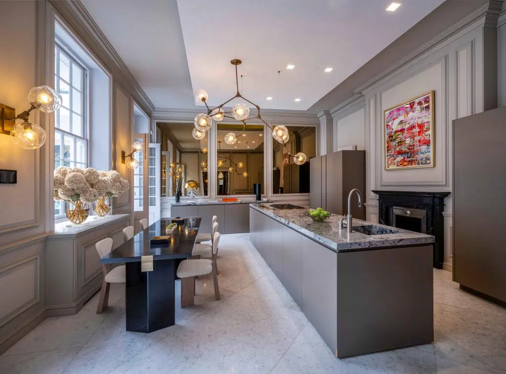 Modern Kensington townhouse with Crestron, Samsung Frame TVs, Lutron lighting and private cinema