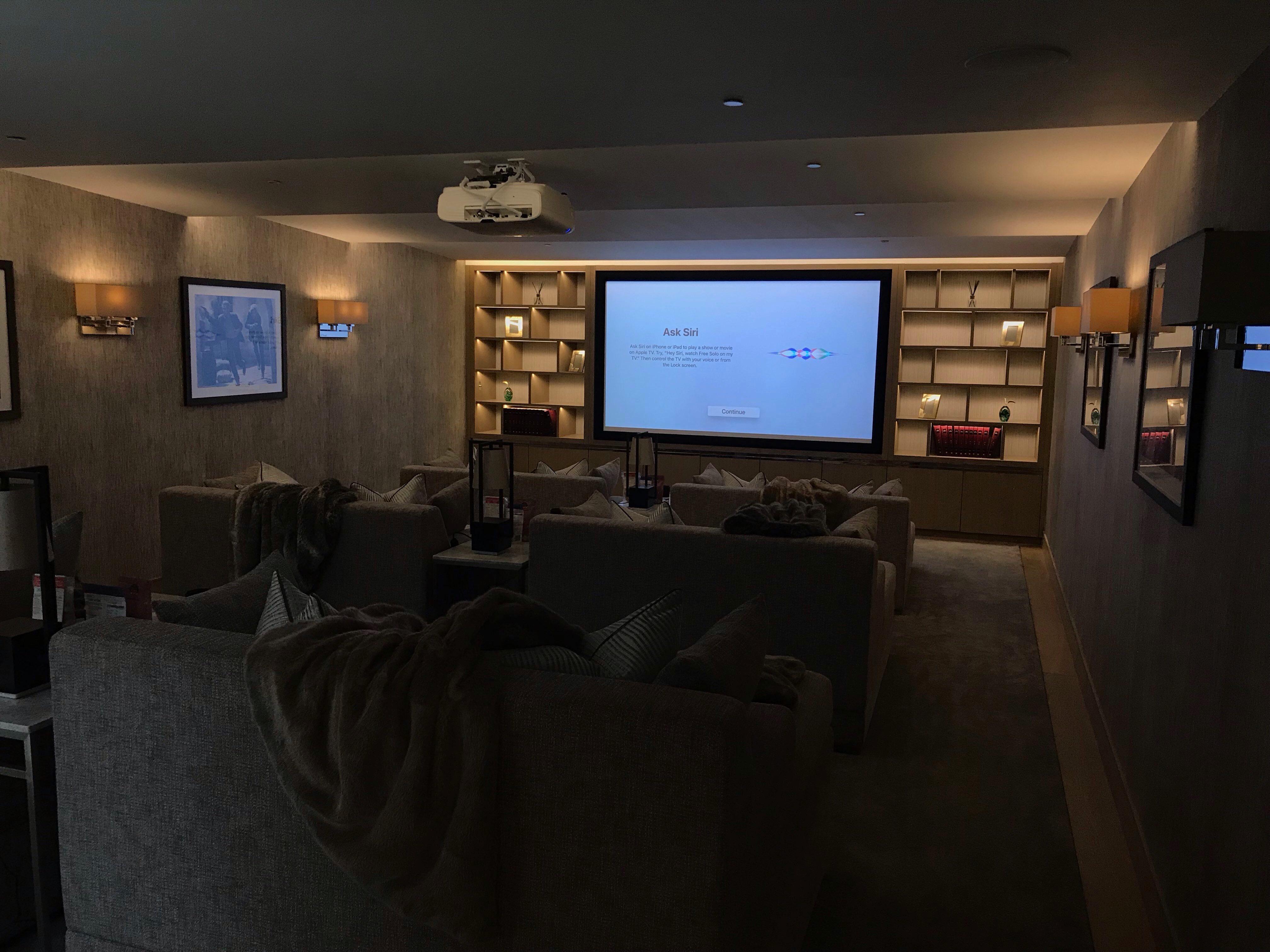 Luxury home cinema installation in a London property