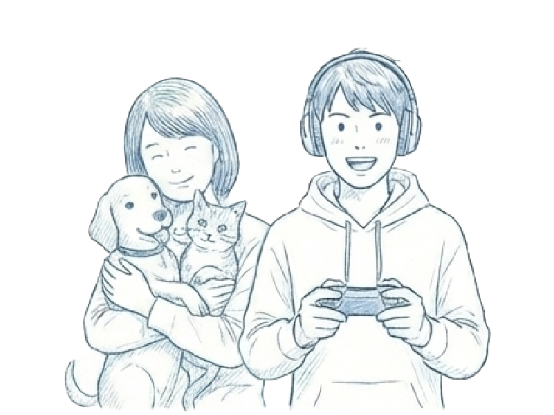 ペットオーナー・エンタメおたく等