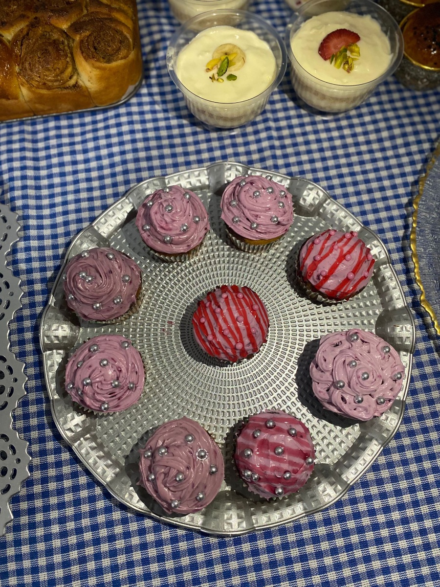 Mor Kremalı Cupcake