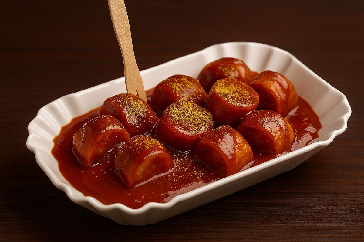 Currywurst in Tomatensauce