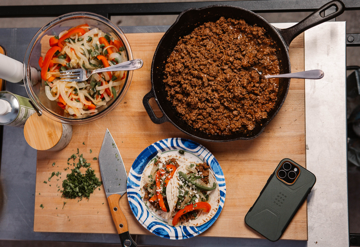 Allie cooking preparation outdoors in Florida