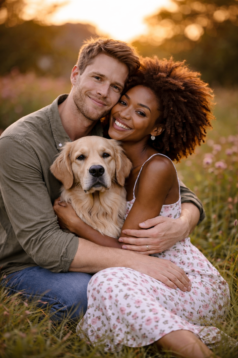 Honoring beloved pet companions - Person embracing their dog in peaceful outdoor setting