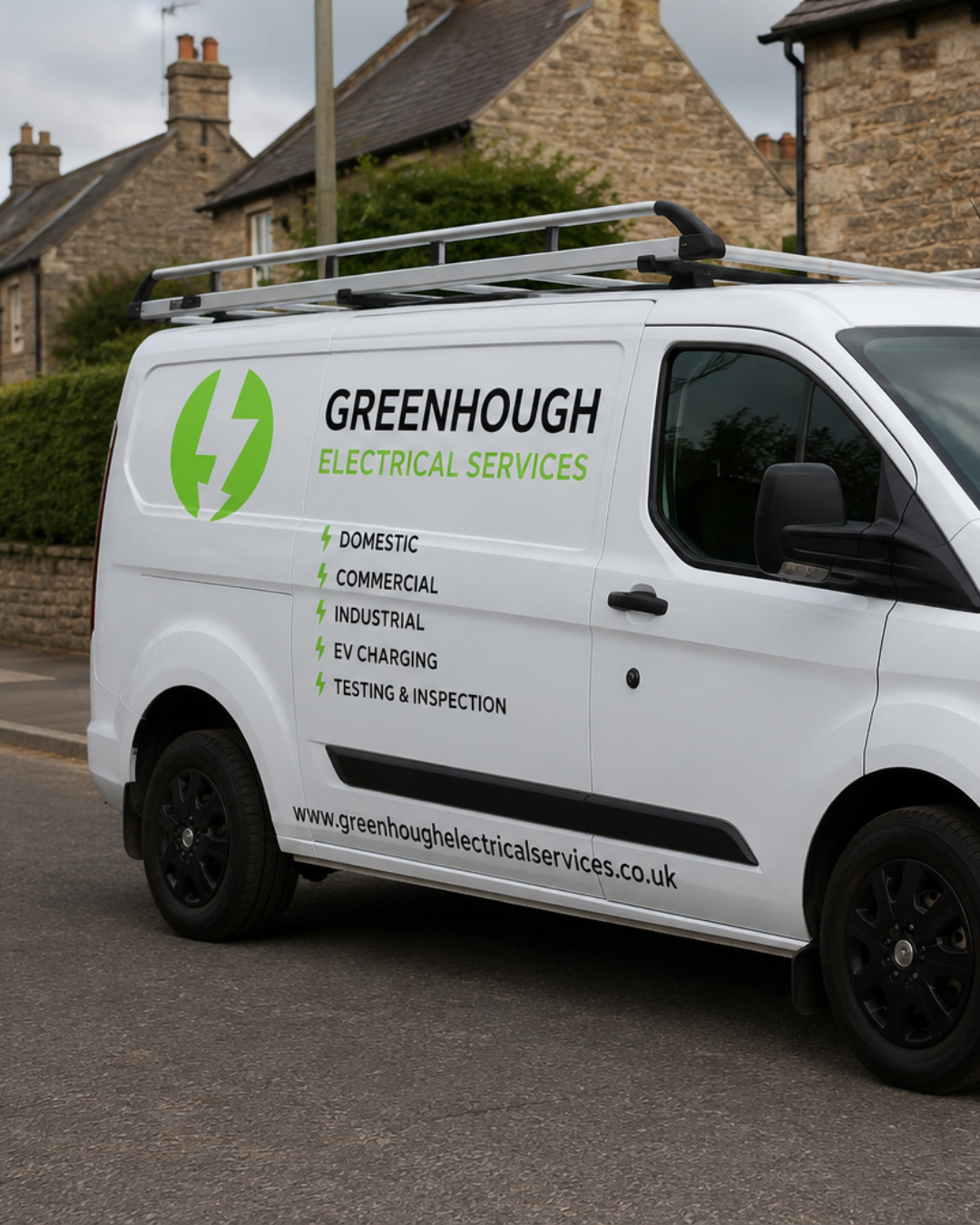 Jack Greenhough - owner and lead electrician at Greenhough Electrical Services, City & Guilds qualified, standing beside a newly installed modern consumer unit with RCBO protection