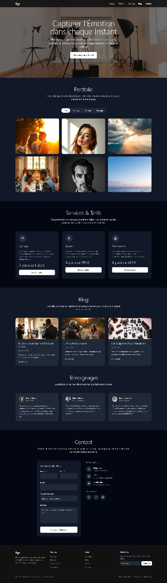Site Web Photographe