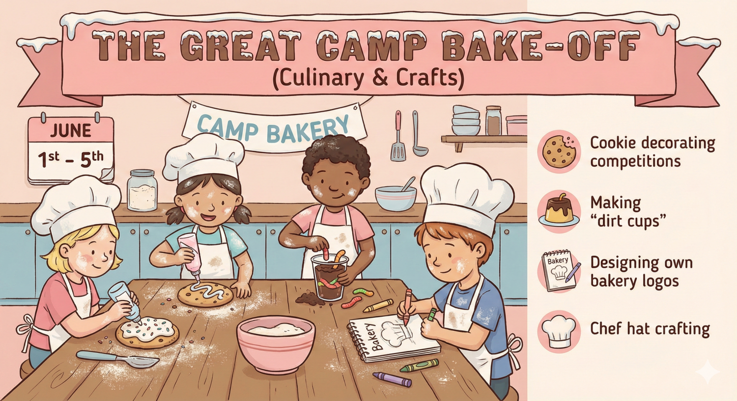 The Great Camp Bake-Off – Texas Elite Cheerleading Summer Camp New Braunfels TX