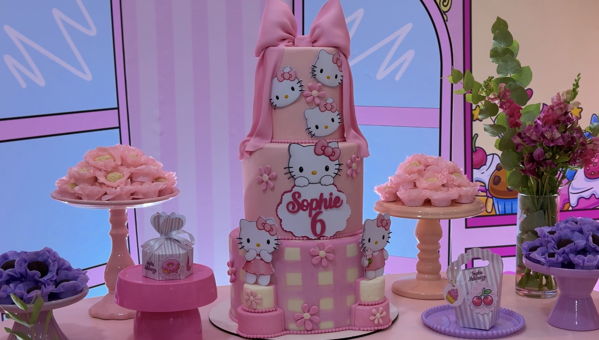 Festa Hello Kitty decorada pela Kalli