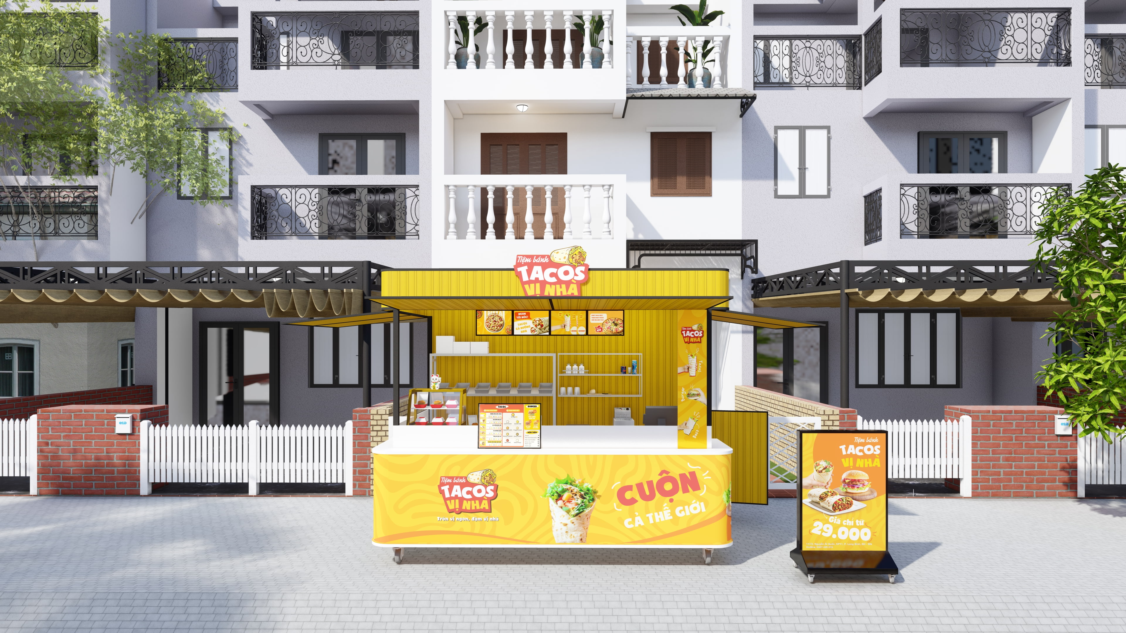 Xe đẩy kiosk tại công viên