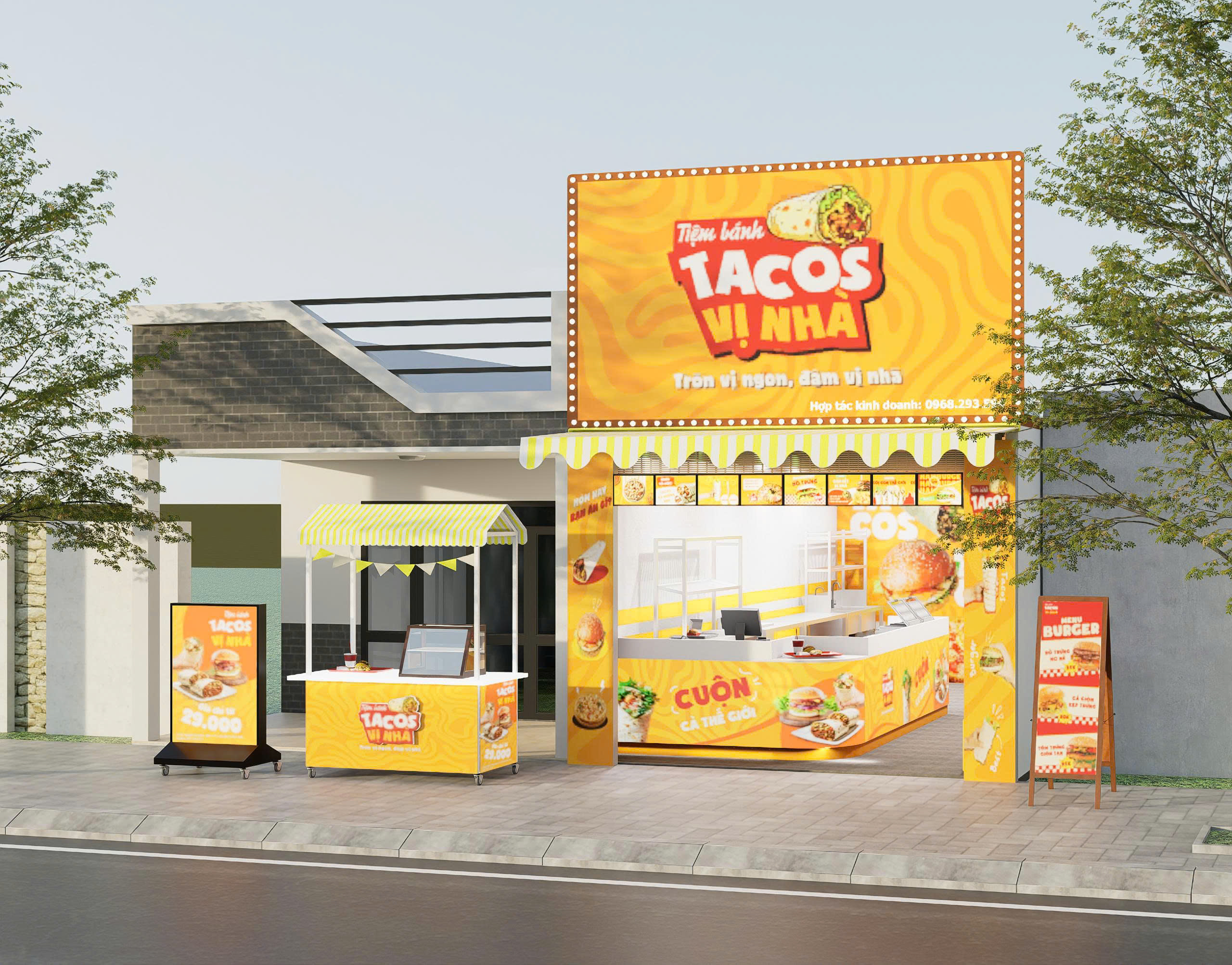 Mặt tiền quán Tiêu chuẩn