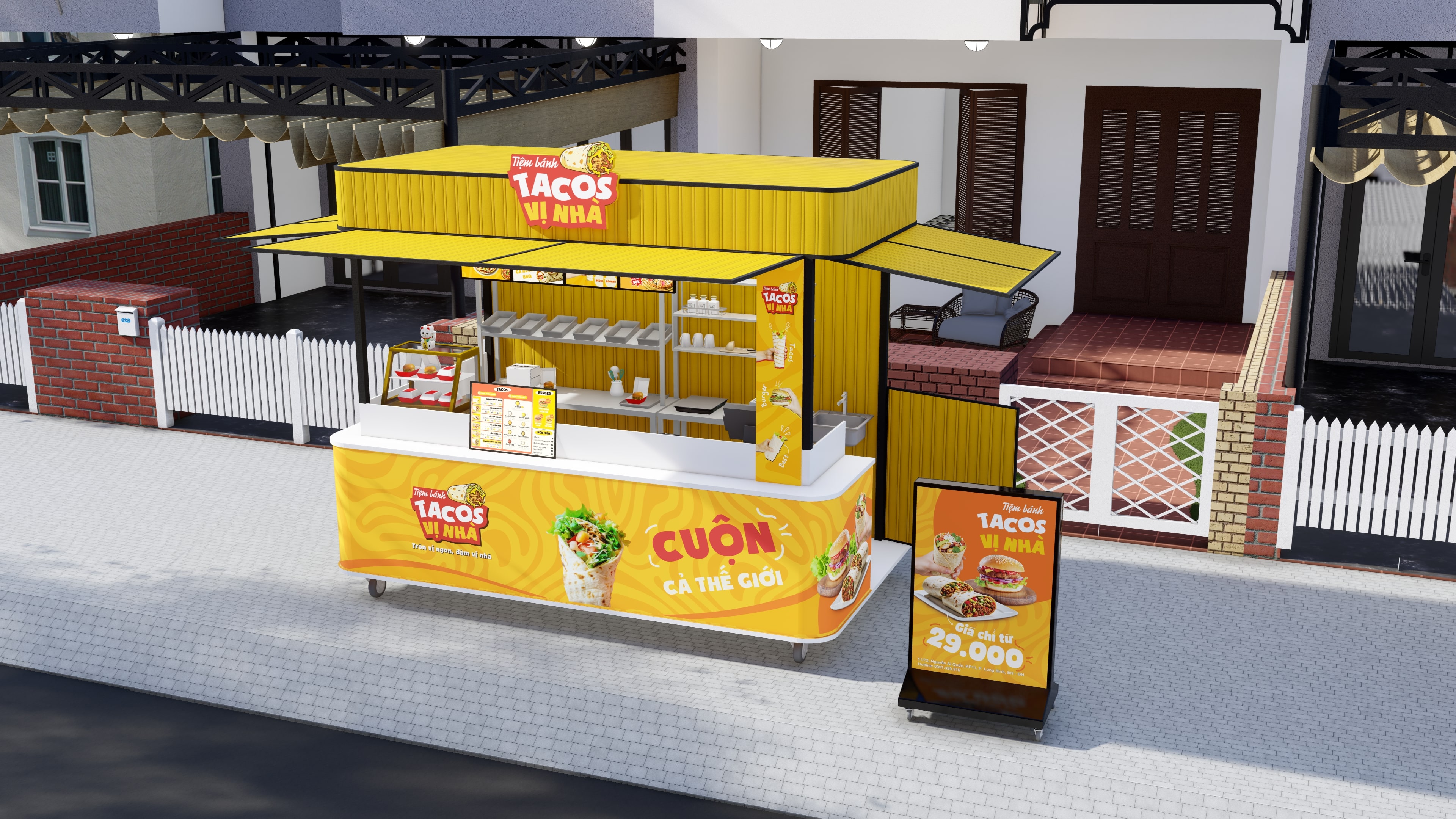 Xe đẩy kiosk tại sự kiện