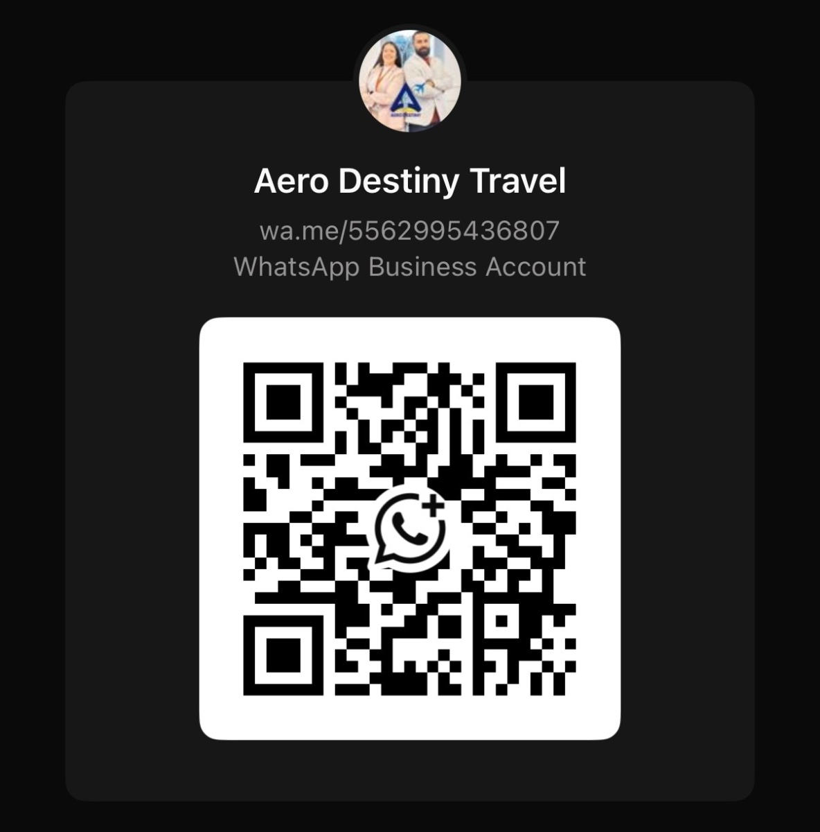 QR Code WhatsApp Aero Destiny Travel
