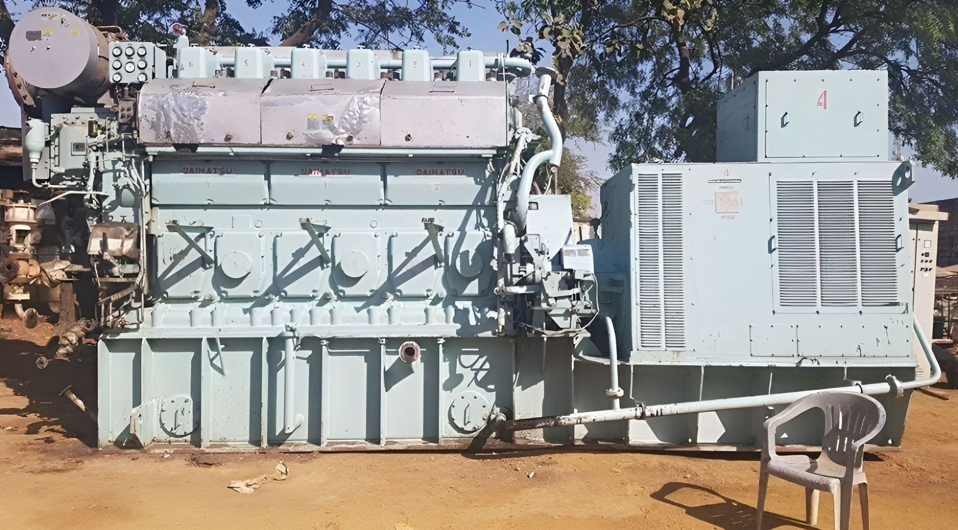 Daihatsu 6DK-28 medium speed industrial diesel HFO generator