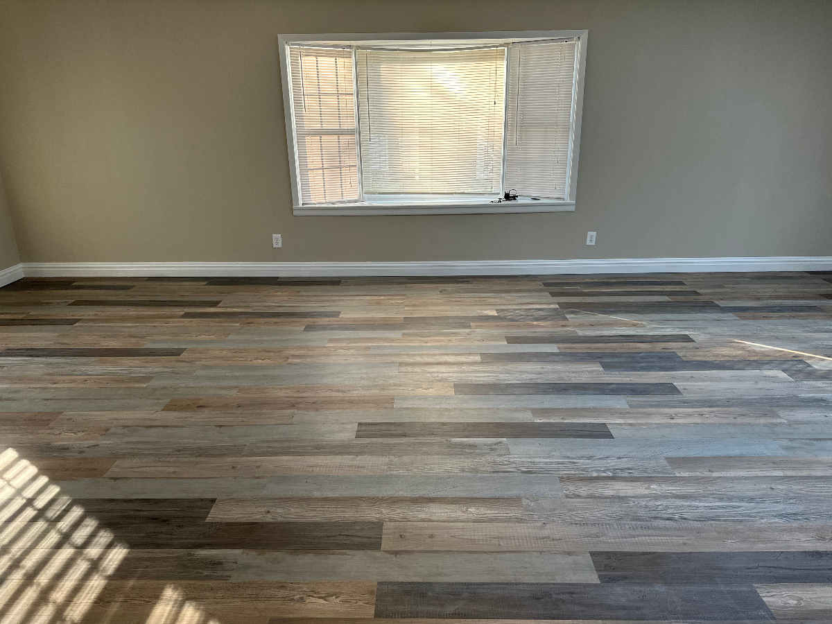 Luxury vinyl plank flooring installation