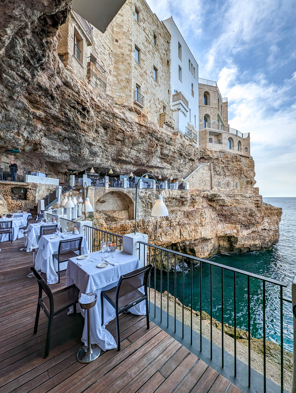 Dine under the stars with the Mediterranean as your backdrop.