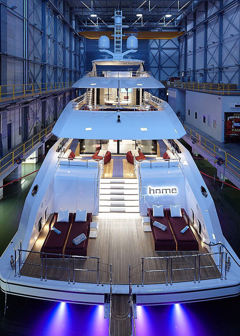 Superyacht interior presented with editorial-quality photography for sale