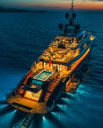 Elegant yacht interior detail