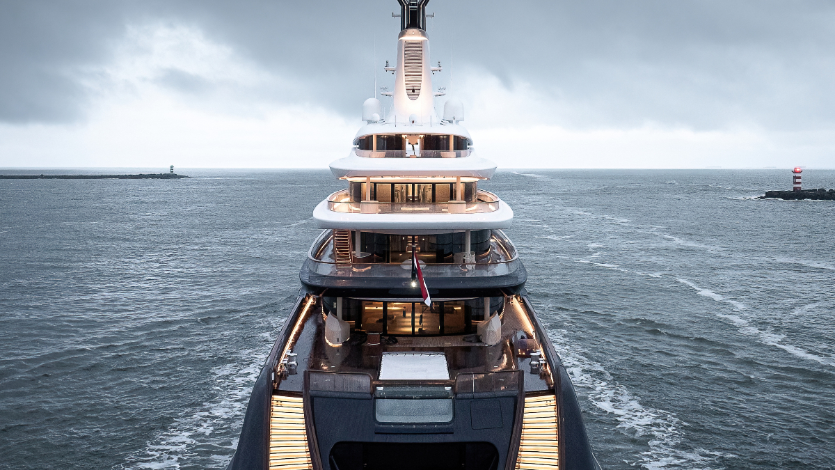 Luxury yacht interior