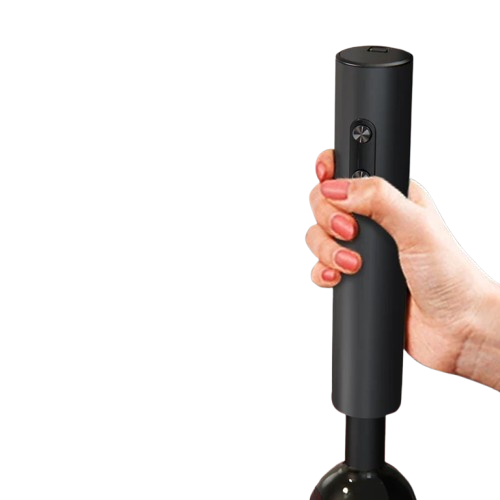 Depois - abertura fácil com Saca Rolhas Elétrico