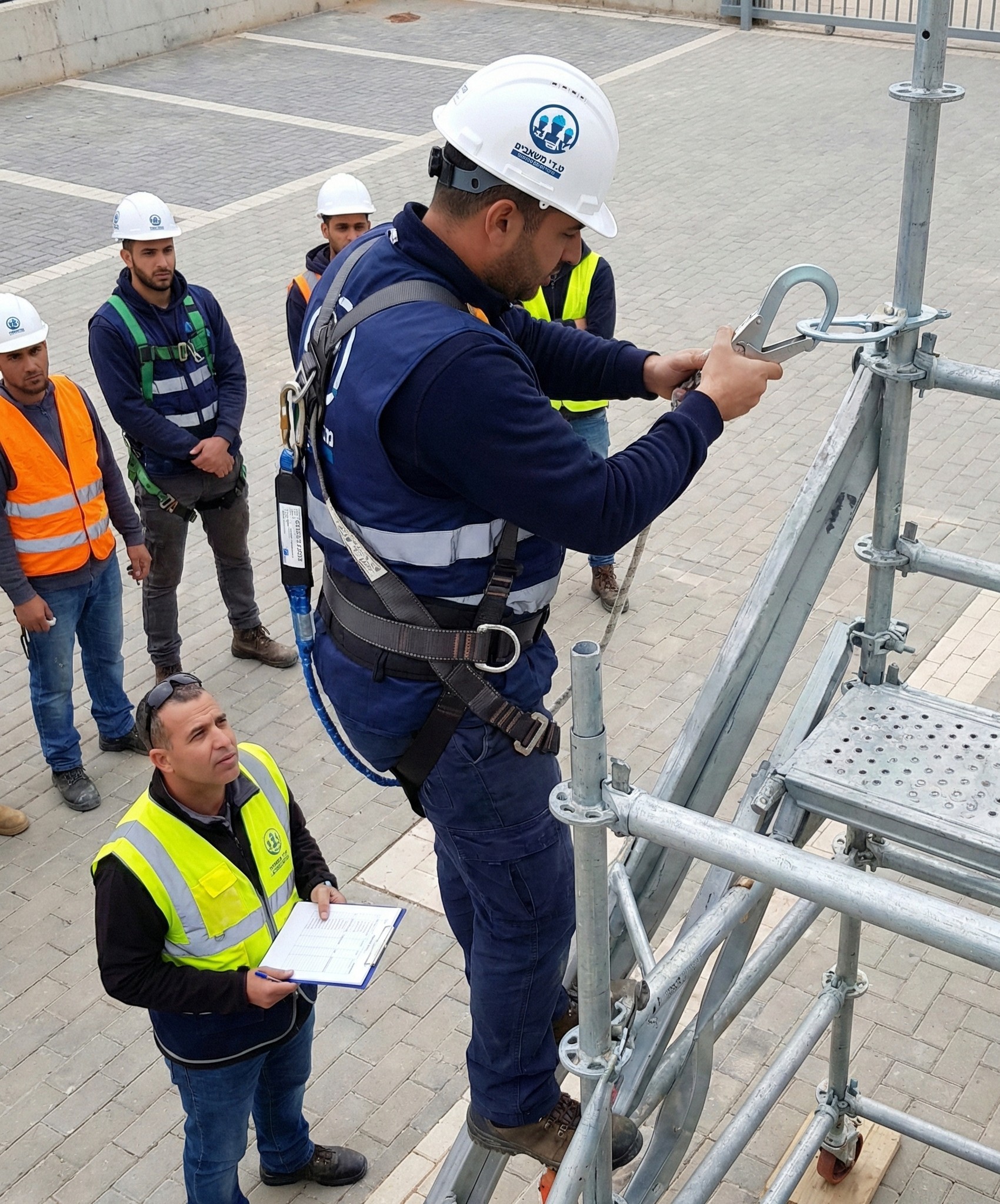 קבלן בניין מקצועי עובד עם צוות ט.ד.י משאבים