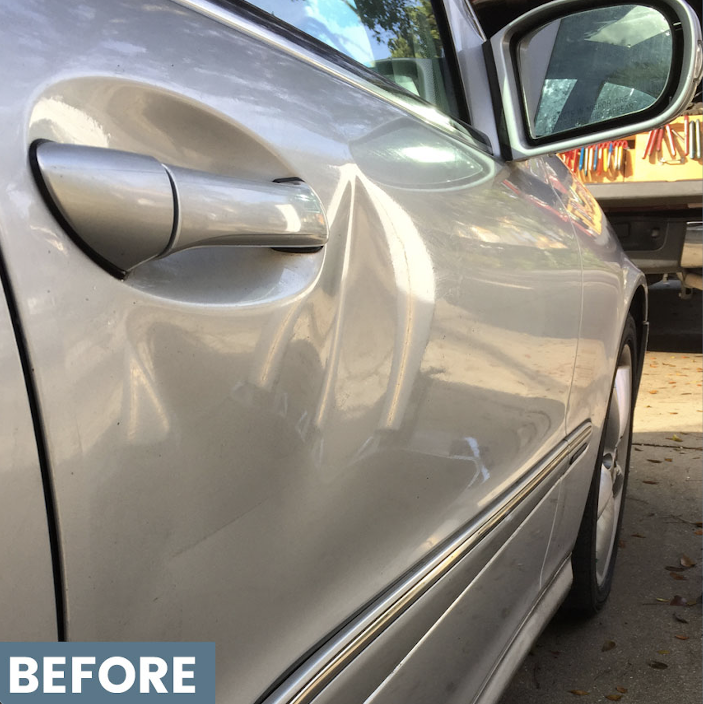 Before collision repair - damaged vehicle