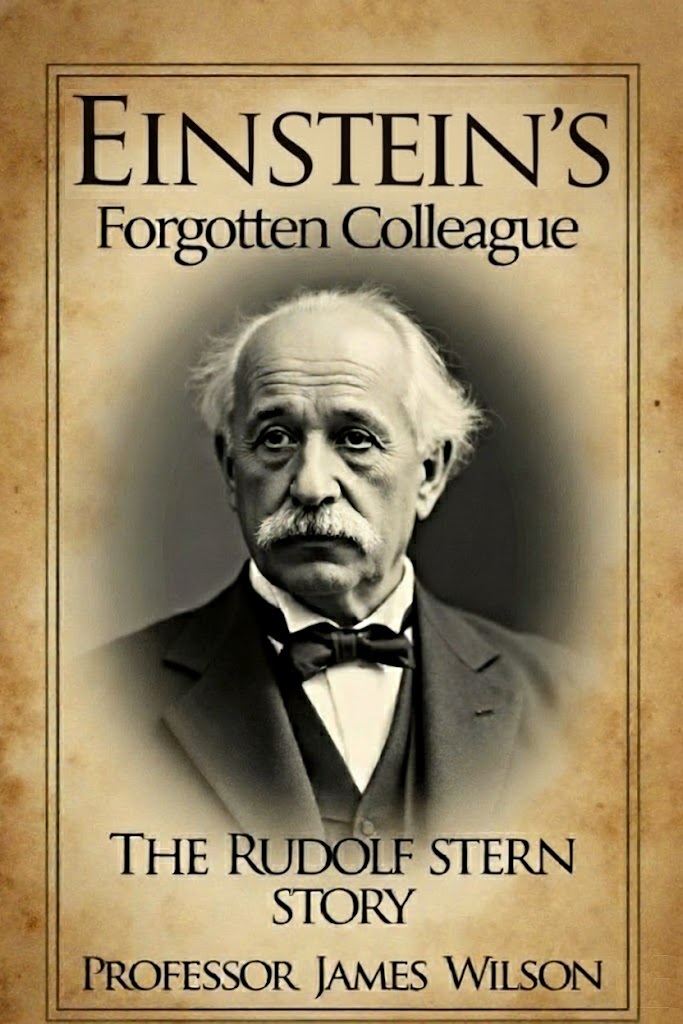 Einstein's Forgotten Colleague: The Rudolf Stern Story book cover by Professor James Wilson - Media Press Gallery success story