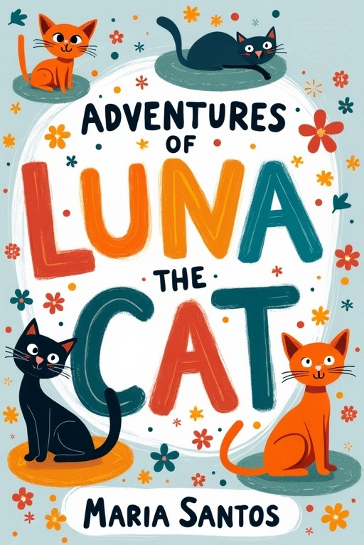 Adventures of Luna the Cat book cover by Maria Santos - Media Press Gallery success story