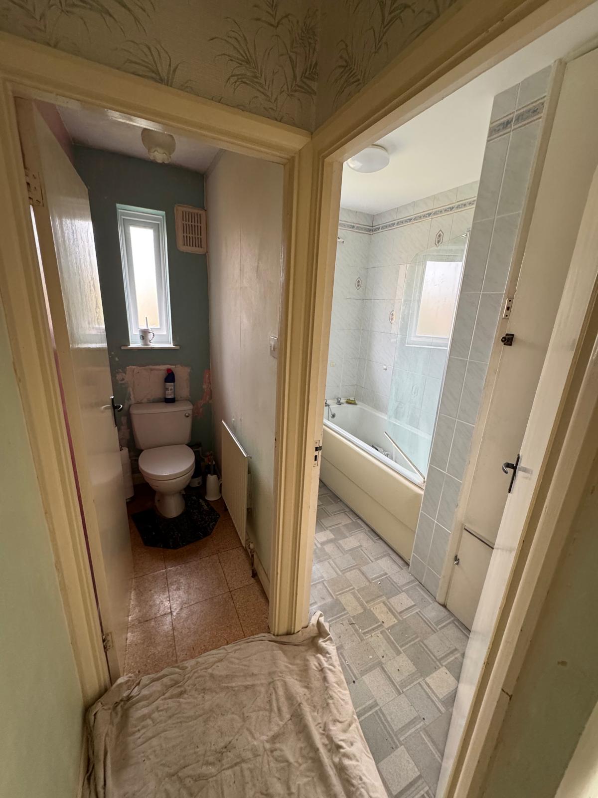 Dated Goring bathroom before renovation by Adsett