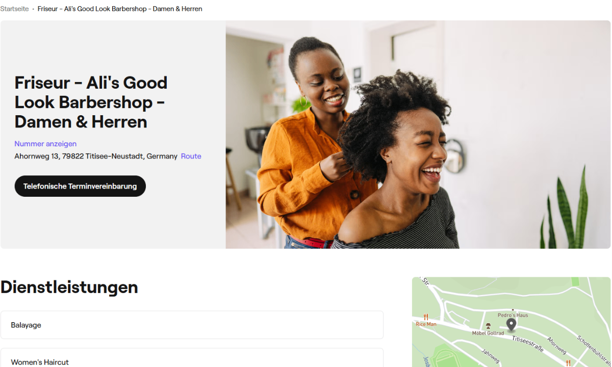 Vorher – Standard Webseite